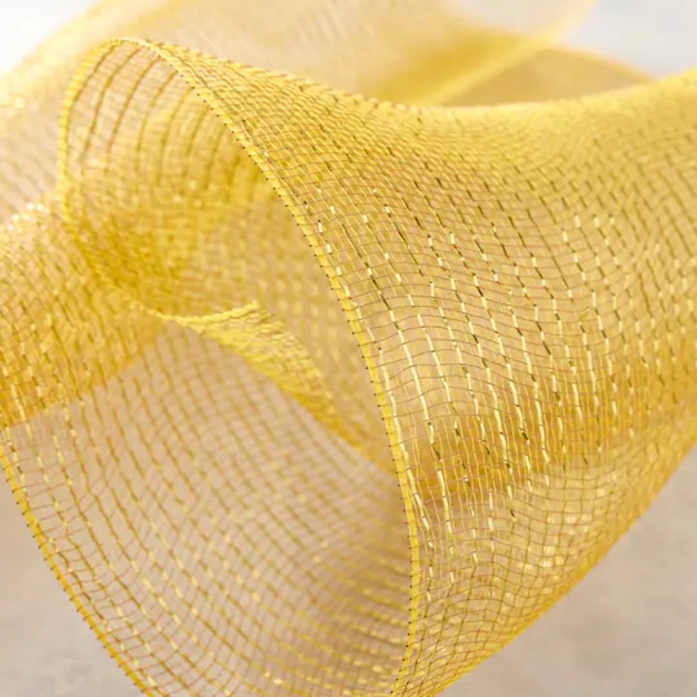 3 for $15 || Celebrate It® Occasions™ Deco Mesh Ribbon 21" x 30' | NWT | Gold - Picture 3 of 3